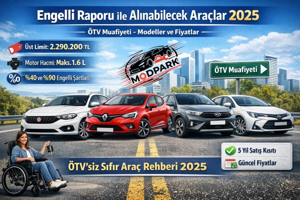 2025 Engelli Raporu ile Alınabilecek Araçlar Açıklandı: Güncel Modeller ve Fiyatlar