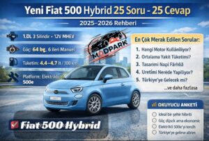 Yeni Fiat 500 Hybrid Resmen Tanıtıldı 2026 Modelde Büyük Değişim