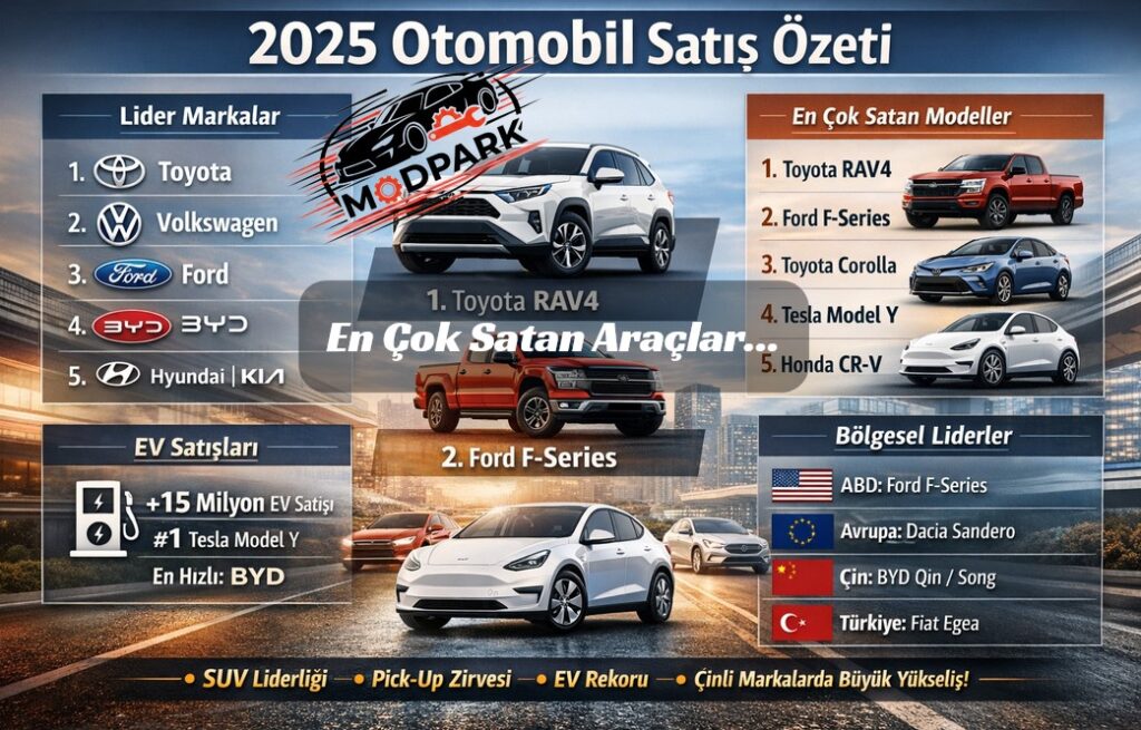 en çok satılan otomobiller
