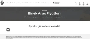 Renault fiyat güncellemesi