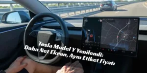 Tesla Model Y ekran güncellemesi
