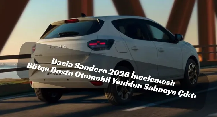 Yeni Dacia Sandero 2026 Türkiye’de: Uygun Fiyat, Yeni Yüz, Net Seçenekler