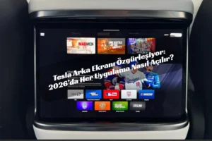 Tesla arka ekran, Tesla arka ekranda video izleme, Tesla arka ekran tarayıcı, Tesla HBO Max, Tesla Prime Video