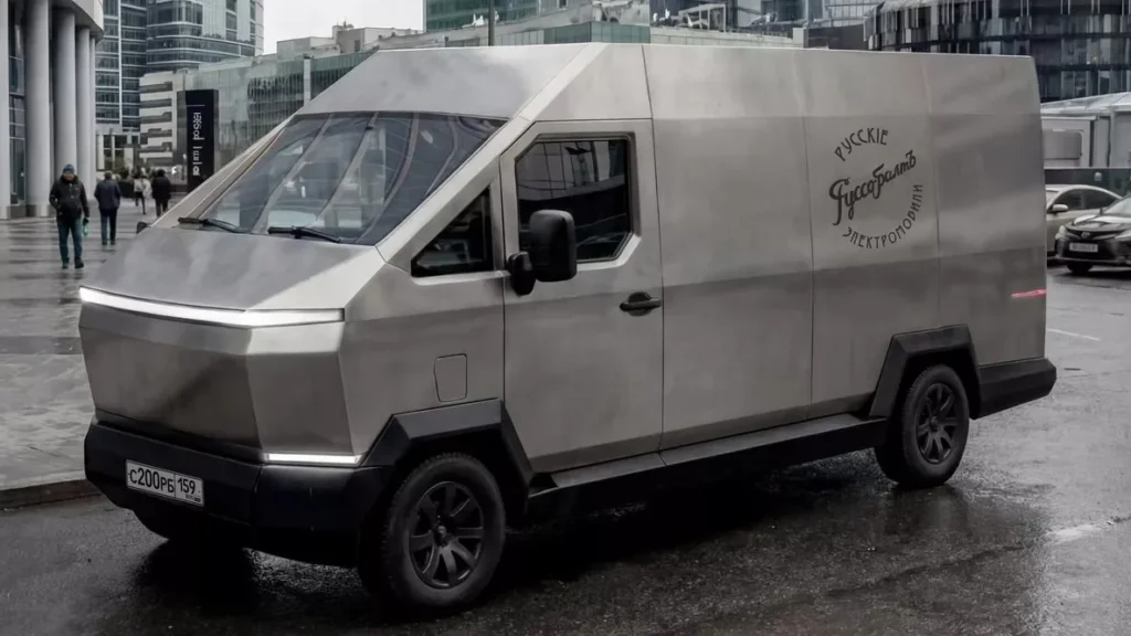 Russo-Balt F200 Tanıtıldı Elektrikli Cybertruck Van 