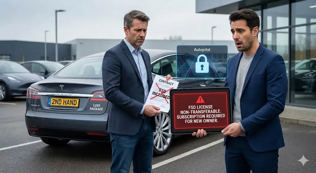 İkinci El Tesla Alacaklar Dikkat! FSD Lisansı El Değiştirince Siliniyor