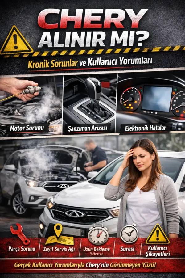 Chery Alınır mı? Kronik Sorunlar ve Gerçek Kullanıcı Yorumları Masada