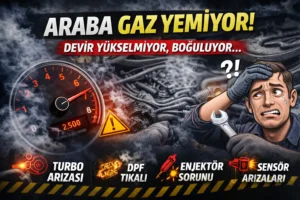 araba gaz yemiyor, devir yükselmiyor, araba boğuluyor, dizel araba gaz yemiyor, benzinli araba gaz yemiyor