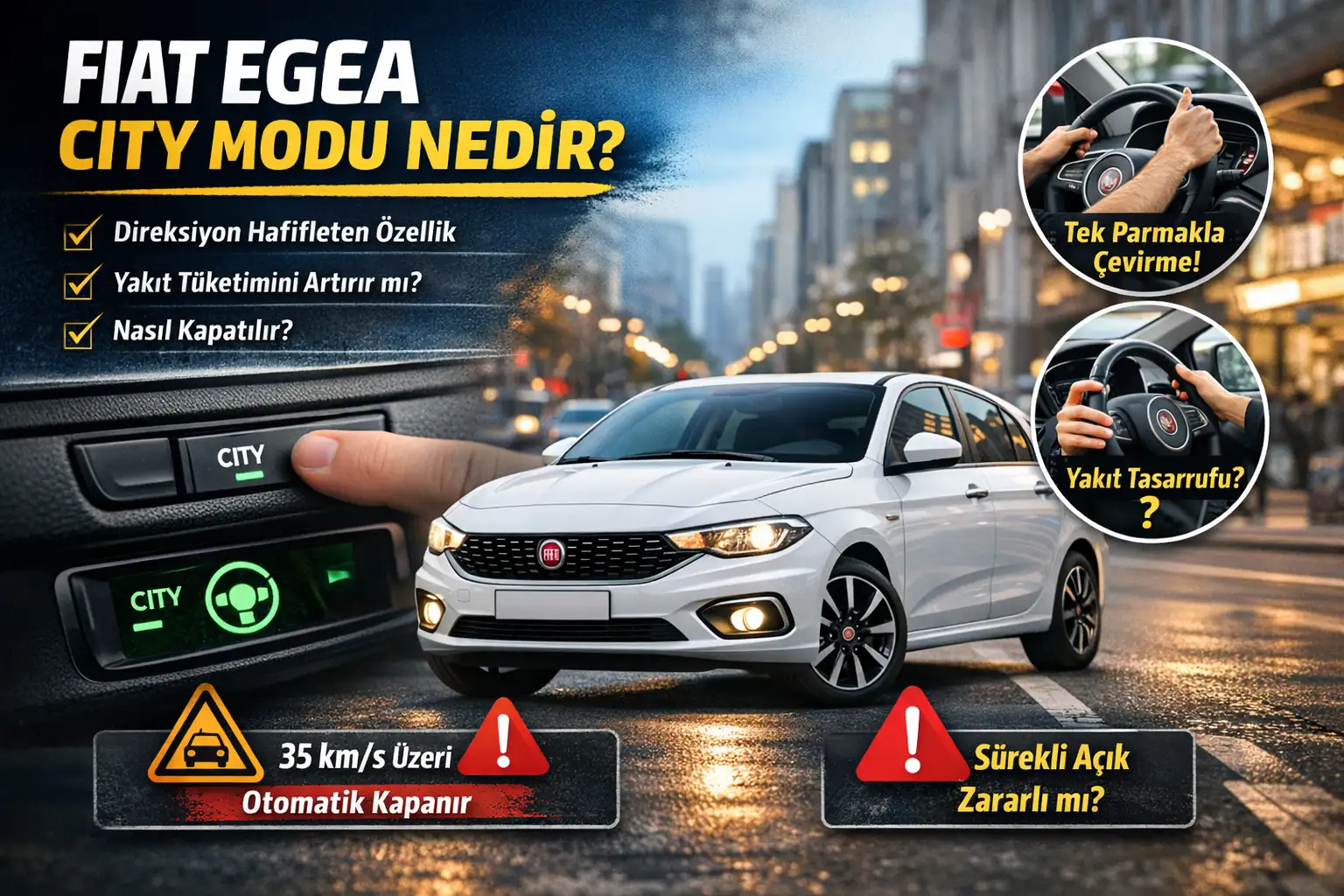 Fiat Egea City Modu Nedir? “Tek Parmak” Efsanesi Gerçek mi?
